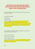REX-PN PRACTICE TEST EXAM LATEST 2026 UPDATED &NewLine;QUESTIONS AND VERIFIED 100&percnt; SOLUTIONS &lpar;2026&sol;2027&rpar; &NewLine;GRADE&colon; A&plus;&vert;STATUS&colon; GUARANTEED PASS 