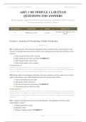 A&P 1 101 Module 1 Lab Exam Portage 2026&sol;2027 &vert; Verified Q&A &vert; A&plus; Graded&NewLine;&NewLine;