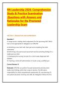 RN Leadership 2026&colon; Comprehensive Study & Practice Examination &semi;Questions with Answers and Rationales for the Proctored Leadership Exam