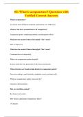 02&colon; What is acupuncture&quest; Questions with&NewLine;Verified Correct Answers