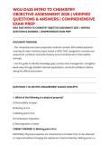 WGU D425 INTRO TO CHEMISTRY OBJECTIVE ASSESSMENT 2026 &vert; VERIFIED QUESTIONS & ANSWERS &vert; COMPREHENSIVE EXAM PREP