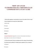 NR507 ADVANCED&NewLine;PATHOPHYSIOLOGY MIDTERM EXAM&NewLine;COMPREHENSIVE STUDY GUIDE