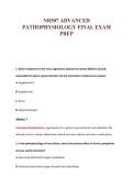NR507 ADVANCED&NewLine;PATHOPHYSIOLOGY FINAL EXAM&NewLine;PREP