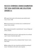NCCCO OVERHEAD CRANE EXAMINATION&NewLine;TEST 2026 QUESTIONS AND SOLUTIONS&NewLine;GRADED A&plus;
