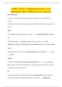 ASHA SLPA Certification Practice Test&NewLine;Questions with Verified Correct Answers