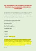 RHIT PRACTICE EXAM LATEST 2026 UPDATED QUESTIONS AND &NewLine;VERIFIED 100&percnt; SOLUTIONS &lpar;2026&sol;2027&rpar; GRADE&colon; A&plus;&vert;STATUS&colon; &NewLine;GUARANTEED PASS