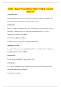 C236 - Topic 9 Questions with Verified Correct&NewLine;Answers