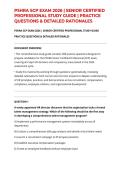 PSHRA SCP EXAM 2026 &vert; SENIOR CERTIFIED PROFESSIONAL STUDY GUIDE &vert; PRACTICE QUESTIONS & DETAILED RATIONALES