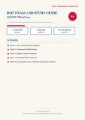 DOT Department of Transportation Exam and Study Guide 2026&sol;2027 &ndash; Questions and Answers &vert; 100&percnt; Verified &vert; Complete Verified Answers &ndash; Pass Guaranteed &ndash; A&plus; Graded&NewLine;&NewLine;