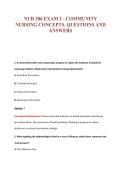 NUR 206 EXAM 2 - COMMUNITY&NewLine;NURSING CONCEPTS&period; QUESTIONS AND&NewLine;ANSWERS