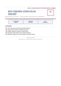 DOT Department of Transportation Certification Exam 2026&sol;2027 &ndash; Questions and Answers &vert; 100&percnt; Verified &vert; Complete Verified Answers &ndash; Pass Guaranteed &ndash; A&plus; Graded&NewLine;&NewLine;