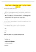 C236 Topic 1 Questions with Verified Correct&NewLine;Answers