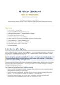 AP Human Geography Unit 3 Study Guide&colon; Cultural Patterns and Processes