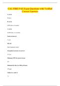 CAL FIRE FAE Exam Questions with Verified&NewLine;Correct Answers