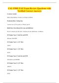 CAL FIRE FAE Exam Review Questions with&NewLine;Verified Correct Answers