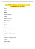 CAL FIRE FAE Study Guide Questions with&NewLine;Verified Correct Answers