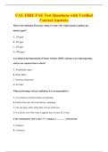 CAL FIRE FAE Test Questions with Verified&NewLine;Correct Answers