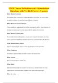 CBCI Course Definitions and Abbreviations&NewLine;Questions with Verified Correct Answers