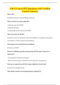 CBCI Course PP1 Questions with Verified&NewLine;Correct Answers