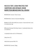 NCCCO TEST 3 2026 PRACTICE TEST&NewLine;QUESTIONS AND DETAILED CRANE&NewLine;INSPECTION BREAKDOWN FULL REVIEW