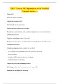 CBCI Course PP2 Questions with Verified&NewLine;Correct Answers