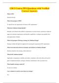 CBCI Course PP4 Questions with Verified&NewLine;Correct Answers