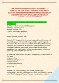 PMT 3600V PROGRAM MANAGEMENT OFFICE EXAM 1 &ndash; &NewLine; COMPLETE TEST BANK NEWEST EXAM PREP WITH COMPLETE &NewLine;QUESTIONS AND CORRECT ANSWERS WITH RATIONALES &vert; DEFENSE &NewLine;ACQUISITION UNIVERSITY &lpar;DAU&rpar; LATEST UPDATE ALREADY &NewLine; GRADED A&plus;&vert; &vert;BRAND NEW VERSION&excl;&excl; 