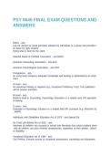 PSY 6645 FINAL EXAM QUESTIONS AND ANSWERS