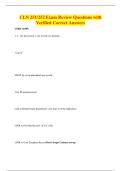 CLN 251&sol;252 Exam Review Questions with&NewLine;Verified Correct Answers