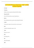 CLN 251&sol;252 Exam Questions with Verified&NewLine;Correct Answers