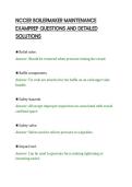 NCCER BOILERMAKER MAINTENANCE&NewLine;EXAMPREP QUESTIONS AND DETAILED&NewLine;SOLUTIONS