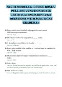NCCER MODULE 6 -DEVICE BOXES&comma;&NewLine;PULL AND JUNCTION BOXES&NewLine;CERTIFICATION SCRIPT 2026&NewLine;QUESTIONS WITH SOLUTIONS&NewLine;GRADED A&plus;