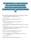 NCCER MODULE 6 -DEVICE BOXES&comma;&NewLine;PULL AND JUNCTION BOXES&NewLine;PRACTICE EXAMINATION 2026&NewLine;QUESTIONS WITH ANSWERS GRADED&NewLine;A&plus;&NewLine;