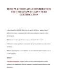 IICRC WATER DAMAGE RESTORATION&NewLine;TECHNICIAN &lpar;WRT&rpar; ADVANCED&NewLine;CERTIFICATION