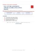 WGU C957 Pre-Assessment Applied Algebra FXO1 PFXO 2026&sol;2027 &ndash; Questions and Answers &vert; 100&percnt; Verified &vert; Complete Verified Answers &ndash; Pass Guaranteed &ndash; A&plus; Graded&NewLine;&NewLine;