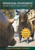 Solution Manual for Financial Statement Analysis & Valuation 6th Edition &vert; Peter D&period; Easton&comma; Mary Lea McAnally&comma; Gregory A&period; Sommers & Xiao-Jun Zhang