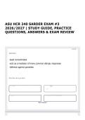 ASU HCR 240 SARDER EXAM &num;3 2026&sol;2027 &vert; STUDY GUIDE&comma; PRACTICE QUESTIONS&comma; ANSWERS & EXAM REVIEW