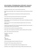 HCR 240 LESSON 4&colon; THE NEUROLOGICAL SYSTEM PART 1 2026&sol;2027 &vert; STUDY GUIDE&comma; PRACTICE QUESTIONS&comma; ANSWERS & EXAM REVIEW