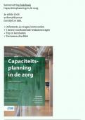 Compacte samenvatting Capaciteitsplanning in de zorg - 9789036832052 - 3e druk 2026 &plus; oefentoets en meer