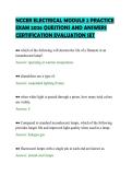 NCCER ELECTRICAL MODULE 2 PRACTICE&NewLine;EXAM 2026 QUESTIONS AND ANSWERS&NewLine;CERTIFICATION EVALUATION SET