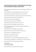 HCR 240 FINAL EXAM 2026&sol;2027 &vert; PATHOPHYSIOLOGY STUDY GUIDE&comma; PRACTICE QUESTIONS&comma; ANSWERS & EXAM REVIEW