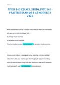 PSYCH 140 EXAM 3 &lowbar;STUDY&comma; PSYC 140 -&NewLine;PRACTICE EXAM QS & AS MODULE 3&NewLine;2026