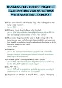 RANGE SAFETY COURSE PRACTICE&NewLine;EXAMINATION 2026 QUESTIONS&NewLine;WITH ANSWERS GRADED A&plus;