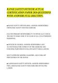 RANGE SAFETY OFFICER ACTUAL&NewLine;CERTIFICATION PAPER 2026 QUESTIONS&NewLine;WITH ANSWERS FULL SOLUTION&period;&NewLine;