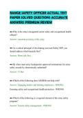 RANGE SAFETY OFFICER ACTUAL TEST&NewLine;PAPER SOLVED QUESTIONS ACCURATE&NewLine;ANSWERS PREMIUM REVIEW