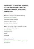RANGE SAFETY OFFICER FINAL EXAM HIGHYIELD FIREARM HANDLING&comma; EMERGENCY&NewLine;PROCEDURES&comma; AND RISK MANAGEMENT&NewLine;SUMMARY 2026