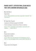 RANGE SAFETY OFFICER FINAL EXAM MOCK&NewLine;TEST WITH ANSWER RATIONALES 2026&NewLine;