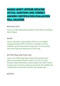 RANGE SAFETY OFFICER UPDATED&NewLine;ACTUAL QUESTIONS AND CORRECT&NewLine;ANSWERS CERTIFICATION EVALUATION&NewLine;FULL SOLUTION&NewLine;