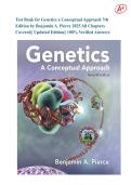 Test Bank for Genetics a Conceptual Approach 7th Edition by Benjamin A&period; Pierce 2025 All Chapters Covered&vert;&vert; Updated Edition&vert;&vert; 100&percnt; Verified Answers&vert;Ace your exam on your first Attempt&excl;&excl;&excl;&excl;