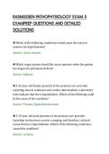 RASMUSSEN PATHOPHYSIOLOGY EXAM 5&NewLine;EXAMPREP QUESTIONS AND DETAILED&NewLine;SOLUTIONS